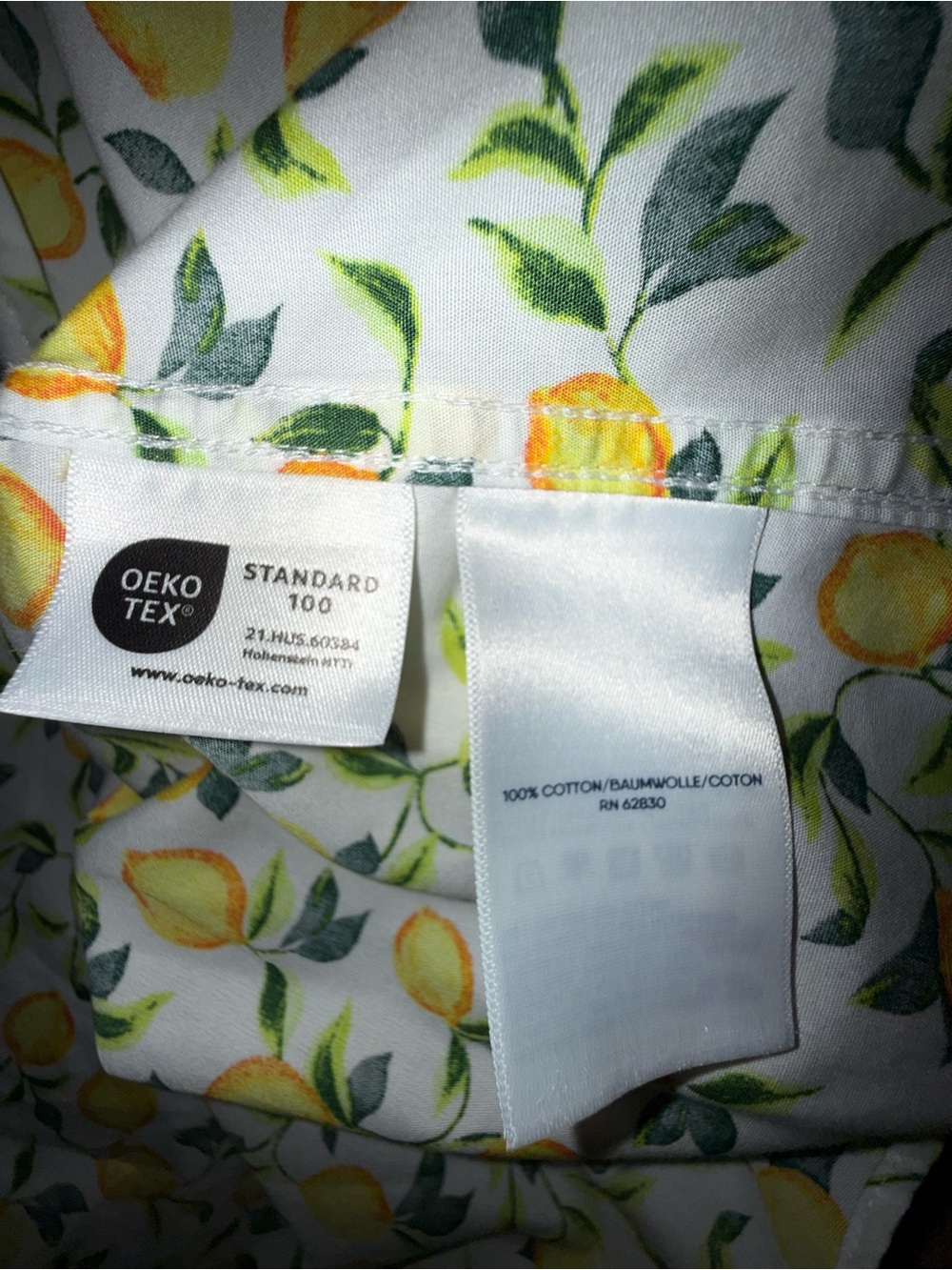 Lands' End Yellow Lemon Print Blouse - Picture 6 of 6